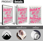 Pink What If It All Works Out Quote Poster, Vintage Black White Newspaper - Image 2