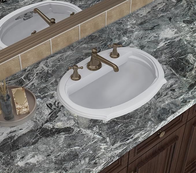 Livelynine 15.8X197 Gray Marble Contact Paper Peel and Stick Countertops - Image 5