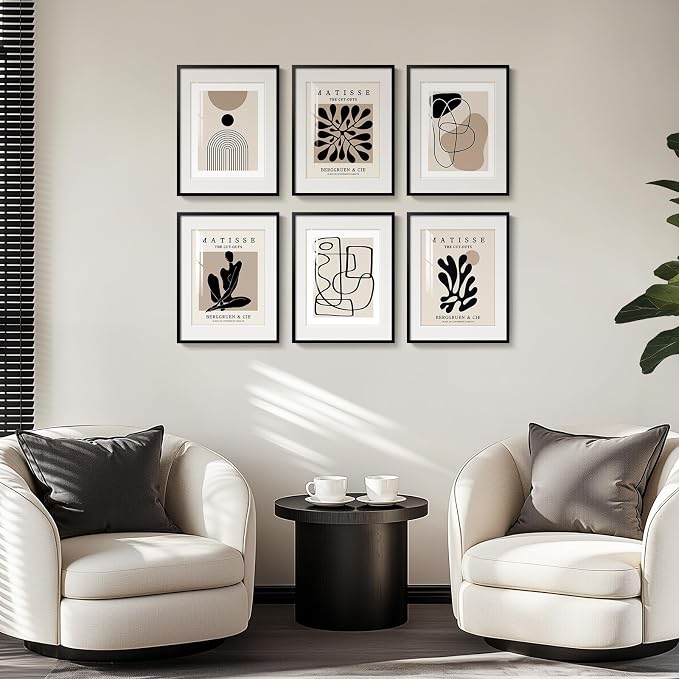 Framed Neutral Abstract Wall Art - Image 4