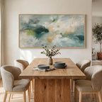 Extra Large Framed Sage Green Abstract Wall Art - Image 4