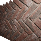 EverStone Herringbone Faux Brick Panel, 46 1/2"W x 25 1/4"H x 1"D, Burnished - Image 7