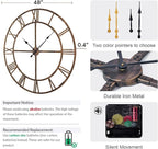 48 Inch Large Wall Clock for Living Room Decor – Easy-Assembly Silent - Image 2