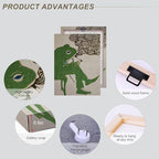 ALMLZL Funny Smoking Frog Wall Art Humorous Animal Whimsical Green Frog Canvas - Image 6