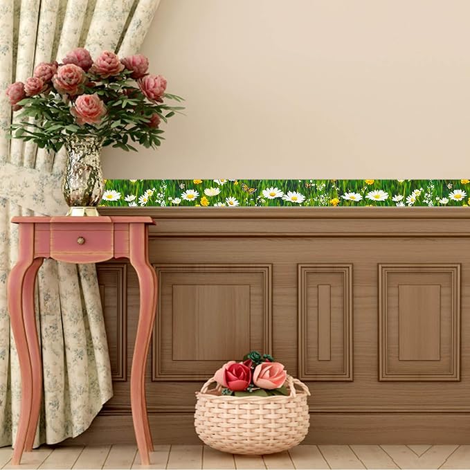 IVN Wallpaper Border Peel and Stick Decorative Wall Trim Self Adhesive Daisy - Image 7