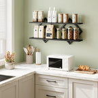 ELYKEN Floating Shelves for Wall, 2-Tier Wall Mounted Storage Shelves for Books - Image 3