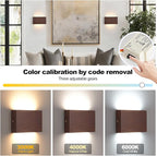 Wood Linear LED Wall Sconce, Dimmable Wall Light, Wood Long Wall Lamp Hallway - Image 3