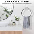 SetSail Towel Holder for Bathroom Wall 2 Packs Towel Ring Stainless Steel Heavy - Image 6