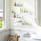 YGEOMER Floating Shelves for Wall, Different Sizes White Wall Shelves for - Image 7