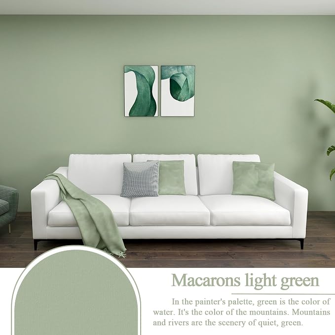 practicalWs Sage Green Wallpaper Stick and Peel Green Contact Paper 17.7'' x - Image 5