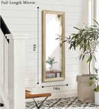 AAZZKANG Full Length Door Mirror Wooden Frame Large Mirrors - Image 2
