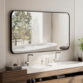 BEAUTYPEAK 30" x 40" Black Metal Frame Rectangle Vanity Mirror by BEAUTYPEAK