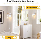 Lomoky White Plug in Wall Sconces Set of Two, Modern Wall Lights - Image 5