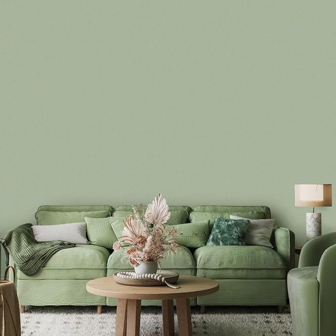 practicalWs Sage Green Wallpaper Stick and Peel Green Contact Paper 17.7'' x - Image 3