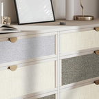 SHUFA Gray Beige Cotton-Like Textured Grasscloth Wallpaper Matte Thick Real - Image 7