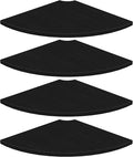 Homode Corner Shelf Wall Mount, 4 Tier Rounded Corner Floating Shelves by Homode