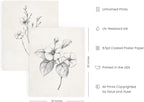 HAUS AND HUES Grey Floral Wall Art - Image 2