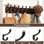 Coat Hooks, 16 Pack Black Metal Heavy Duty Screw-in Wall Hooks - Image 6