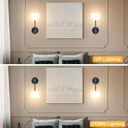 Black Gold Battery Operated Wall Sconces Set of 2, Rechargeable Wireless Wall - Image 7