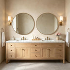 WallBeyond Round Wood Mirror - Image 7