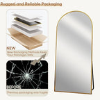 69"x28" Full Length Mirror, Arched Full Body Mirror, Standing Hanging or - Image 8