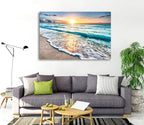Baisuart S02269 Canvas Prints Wall Art Beach Sunset Paintings Ocean Waves - Image 5