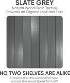 Homeforia 36 inch Gray Floating Shelves, High End Solid Real Wood 36inch - Image 6