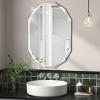 Bathroom Mirrors for Over Sink, Round Frameless Mirrors for Wall, 20x30 Inch by JACUKO