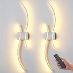 Battery Operated Wall Sconce Set of 2, Dimmable Modern LED Rechargeable Wall by Unknown