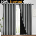 Yakamok 100% Blackout Lined Panels, Thermal Insulated Blackout Curtains - Image 2