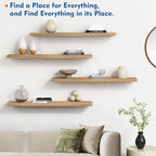 Harwaya Light Wood Floating Shelves - Image 6