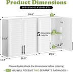 Furnaza 60" W Laundry Room Wall Cabinet - Image 2