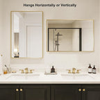 BOMINICA Brushed Gold Bathroom Mirror - Image 7
