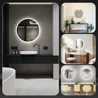 DUMOS 30 Inch Round LED Bathroom Mirror - Image 8