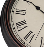 Foxtop 14 Inch Roman Numerals Wall Clock Battery Operated Silent Non-Ticking - Image 7