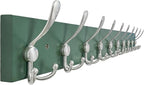 SKOLOO Creations Forest Green Solid Wood Wall Mounted Coat Rack, 10 Hooks by SKOLOO