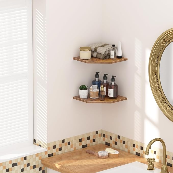 JJL Corner Shelf, 12 Inch Set of 2 Floating Shelves - Image 5