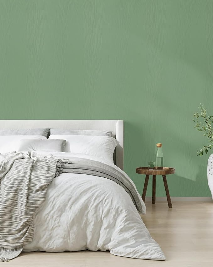 Wood Contact Paper Green Peel and Stick Wallpaper, Thickened No Tearing Vinyl - Image 5