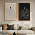 Large Framed Black and Beige Neutral Abstract Wall Art by Cuspin