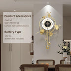 Wall Clock, Large Gold Wall Clock - Image 4