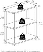 Furinno Turn-N-Tube Storage Shelves Set of 2, 3-Tier Book Shelf, Corner Shelf - Image 3