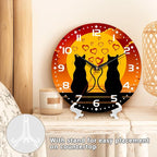 Two Cats in Love Seaside Wall Clock, Contemporary Easy to Read Decor - Image 5