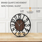 Large Wall Clock for Living Room Decor, 14 Inch Non Ticking Silent, Battery - Image 4