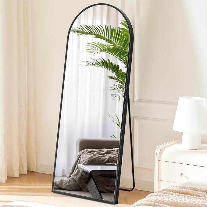 Sweetcrispy 64"x21" Arched Full Length Mirror, Leaning or Standing Full Body - Image 3