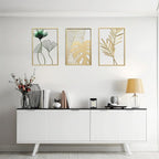 SwallowLiving Gold Wall Decor, 3 Pieces Metal Wall Art - Image 3