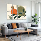 8 Pack Art Acoustic Panels Sound Absorbing Boho Botanical Leaf Orange Green - Image 6