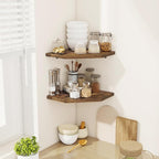 Corner Shelves 2-Pack for Bathroom & Kitchen, Space-Saving Floating Corner Wall - Image 2