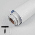 Abyssaly White Wallpaper Peel and Stick 15.7" x 118" Silk Embossed White by Abyssaly