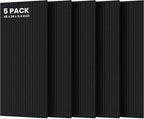 5 Pack Acoustic Panels, 47.2 x 23.6 x 0.35 Inch Sound Proof Panels by TO-TH
