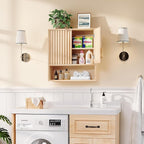 VINGLI Fluted Modern Medicine Cabinet, Bathroom Wall Cabinet Over Toilet Storage - Image 8