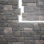 EverStone Cobblestone Faux Stone Panel, Charcoal Color - Image 9